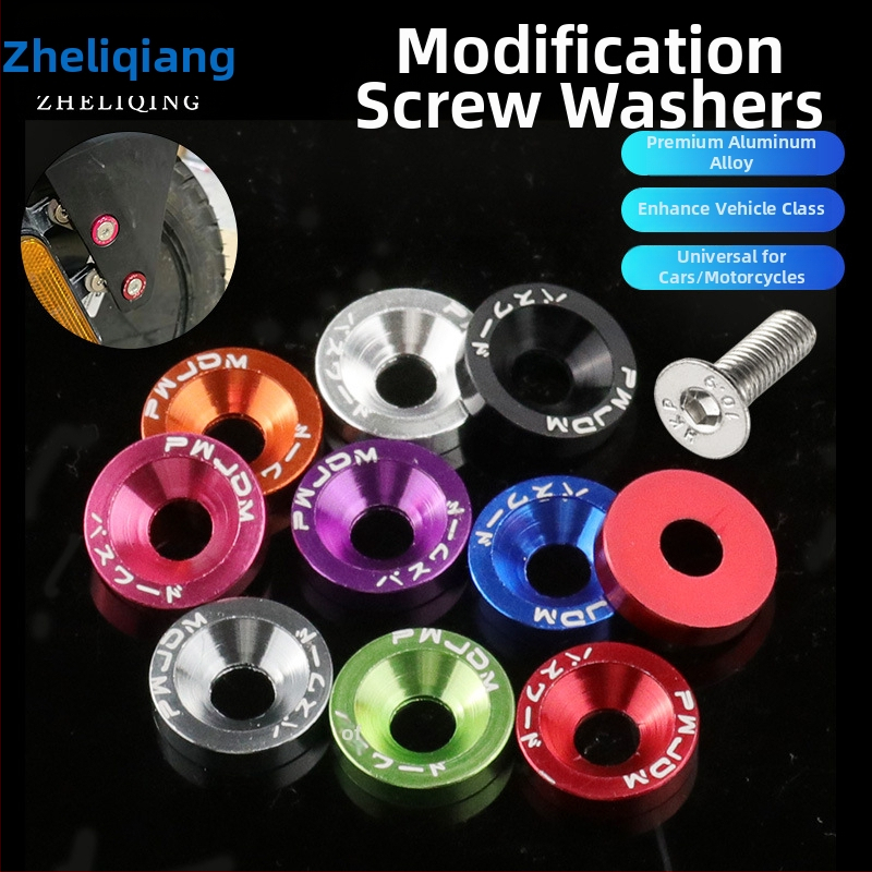 Dekoratyvinė varžtų tarpinė plokštė registracijos numerio rėmui ir rato centrui | Prekės ženklas: Zhe liqiang; Taikymas: Automobilių modifikacijos; Suderinamas su automobiliais ir motociklais; Licencijuotas privatus ženklas: Taip