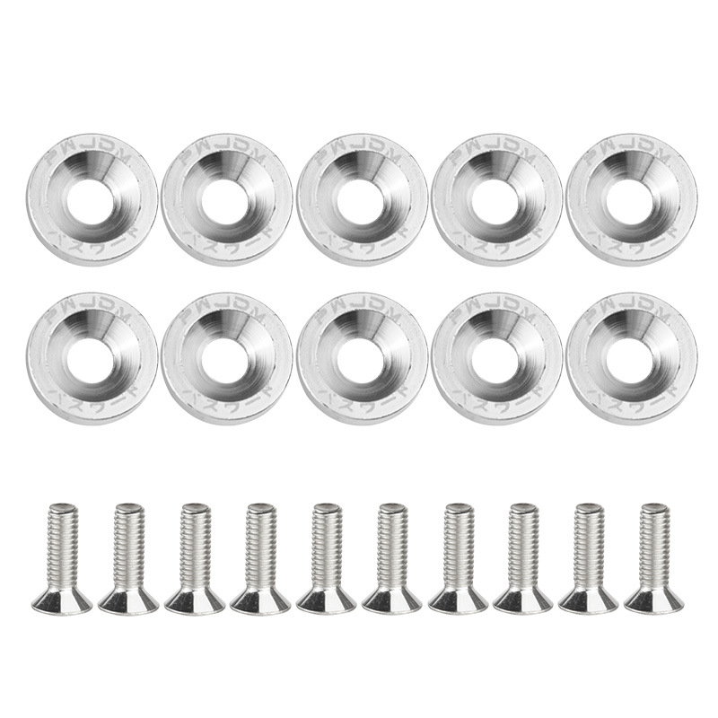 Dekoratyvinė varžtų tarpinė plokštė registracijos numerio rėmui ir rato centrui | Prekės ženklas: Zhe liqiang; Taikymas: Automobilių modifikacijos; Suderinamas su automobiliais ir motociklais; Licencijuotas privatus ženklas: Taip