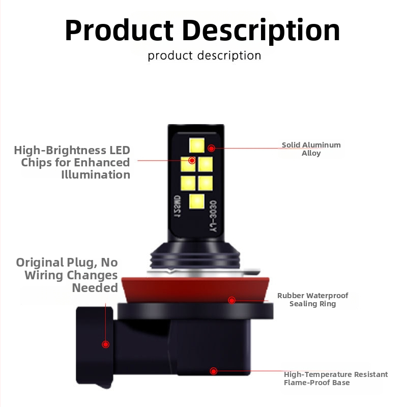 LED rūko žibintas, modelis FOG030, 10W, 12-36V, 6000K