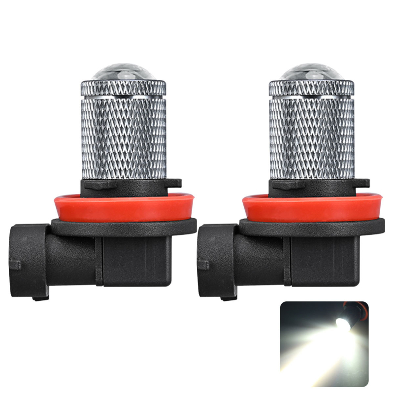 LED miglo žibintas automobiliui, universalūs, H7/H11/9005/9006, 12V, aliuminio korpusas