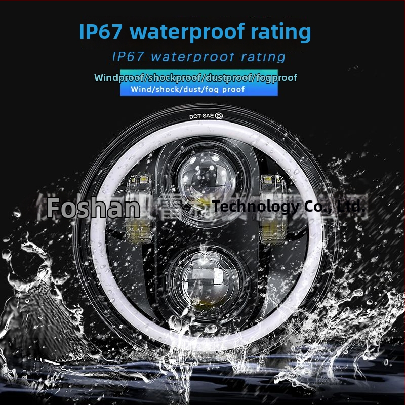 Wrangler LED esilatern Angel Eye rõngaga, maasturiga sobib — 12V, 40W, 4000lm, IP67