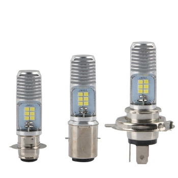 Lampa LED pentru motocicletă – compatibilă cu P15D, H6, H4, BA20D, 12SMD; 6W; 12-80V; carcasă din aluminiu