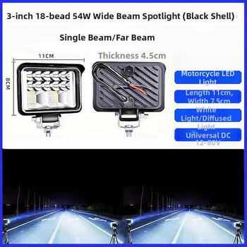 LED prožektorius elektriniams automobiliams ir sunkvežimiams — didelio matomumo modelis; Galia: 150; Įtampa: 12-80V; Medžiaga: aliuminio lydinys; IP68