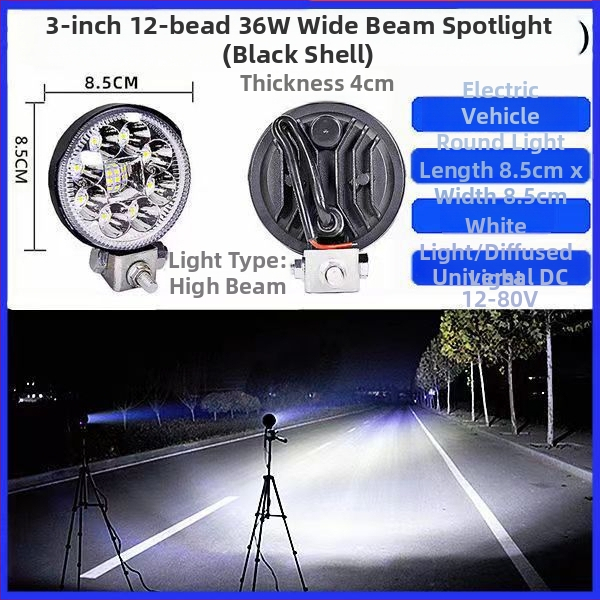 LED prožektorius elektriniams automobiliams ir sunkvežimiams — didelio matomumo modelis; Galia: 150; Įtampa: 12-80V; Medžiaga: aliuminio lydinys; IP68