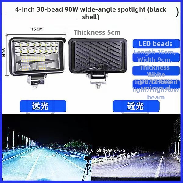 LED prožektorius elektriniams automobiliams ir sunkvežimiams — didelio matomumo modelis; Galia: 150; Įtampa: 12-80V; Medžiaga: aliuminio lydinys; IP68