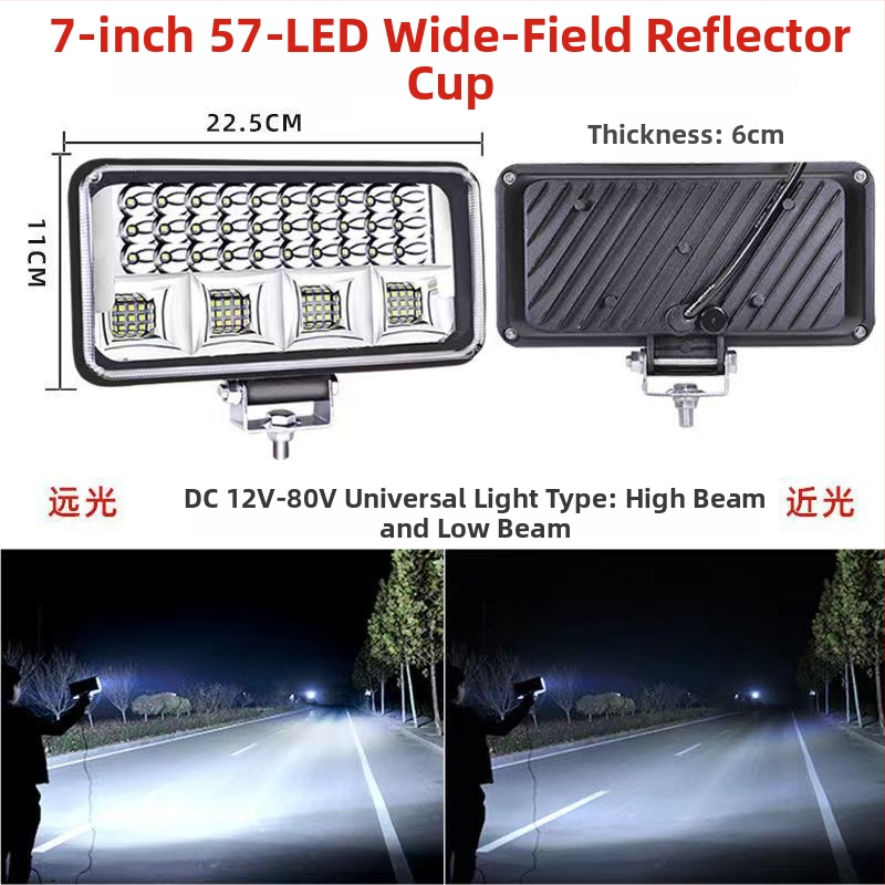 LED prožektorius elektriniams automobiliams ir sunkvežimiams — didelio matomumo modelis; Galia: 150; Įtampa: 12-80V; Medžiaga: aliuminio lydinys; IP68