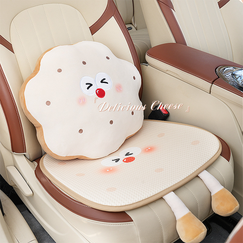 Feather cen Puhas auto kaela padja Toast Biscuits mustril, täidis PP puuvill