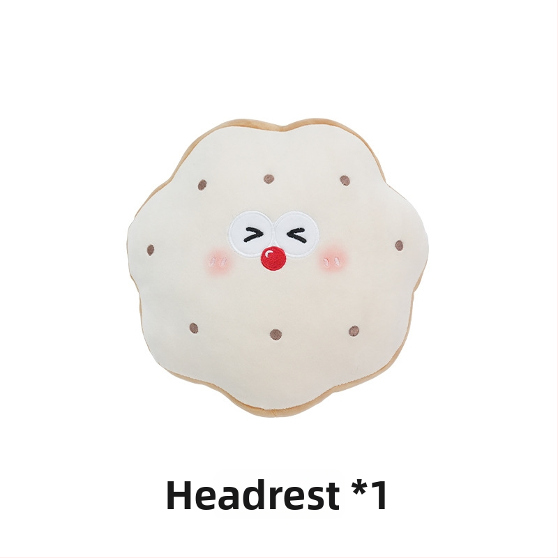 Feather cen Puhas auto kaela padja Toast Biscuits mustril, täidis PP puuvill