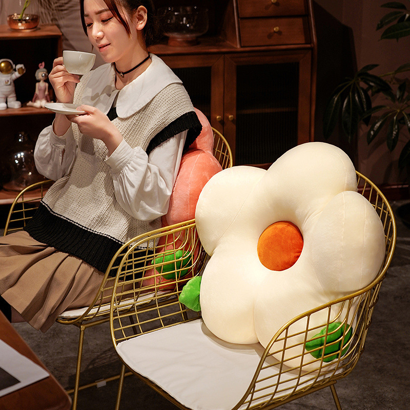 Възглавничка за кръста за диван с флорална шарка, плюшено покритие, пълнеж PP памук, модерен стил