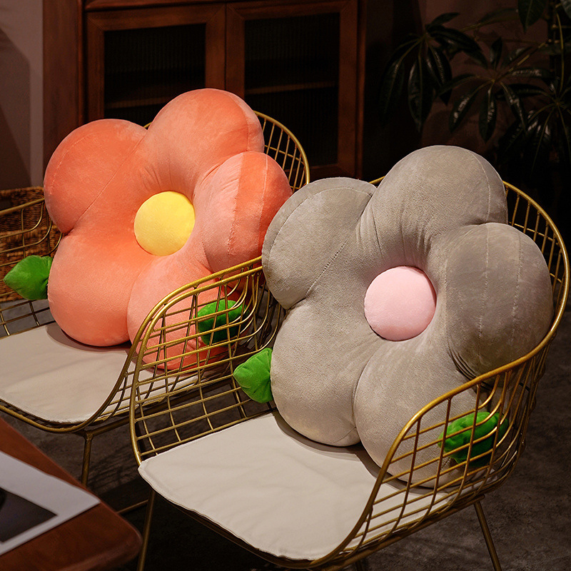 Възглавничка за кръста за диван с флорална шарка, плюшено покритие, пълнеж PP памук, модерен стил