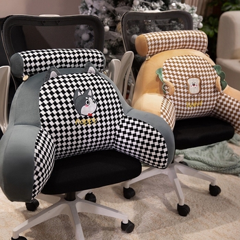 Възглавница за опора на кръста First xu — плюшено покритие, пълнеж PP памук, бродирана тъкан, модерен стил