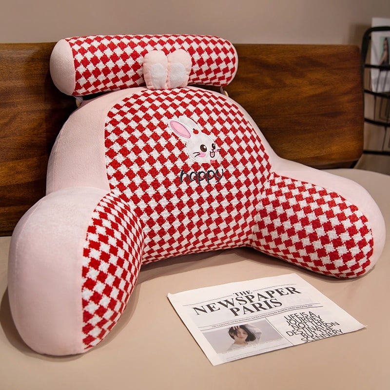 Възглавница за опора на кръста First xu — плюшено покритие, пълнеж PP памук, бродирана тъкан, модерен стил