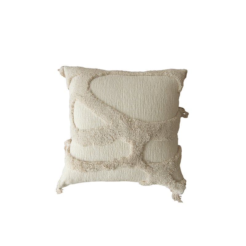 Скандинавски стил калъф за възглавница с пискюли - полиестерова калъфка, бродирана и пришивана, персонализируема | модел 30641498241