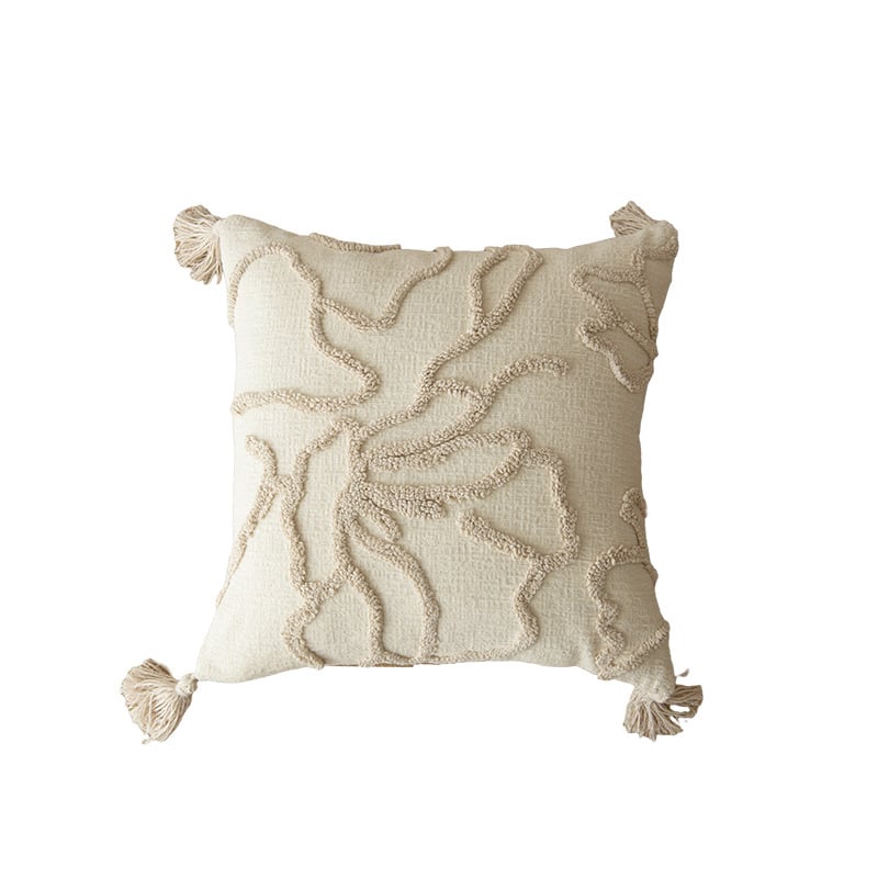 Скандинавски стил калъф за възглавница с пискюли - полиестерова калъфка, бродирана и пришивана, персонализируема | модел 30641498241