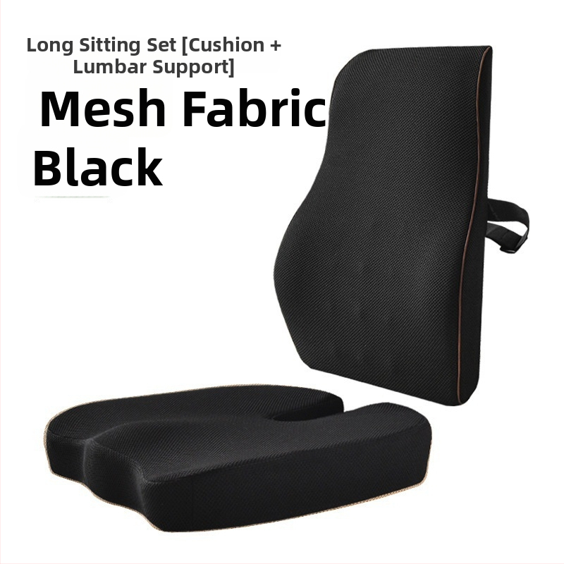 Memorijos putplasčio sėdynės pagalvė su juosmens parama — biurui, minimalistinis stilius, prisitaikantis