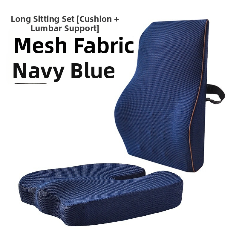 Memorijos putplasčio sėdynės pagalvė su juosmens parama — biurui, minimalistinis stilius, prisitaikantis