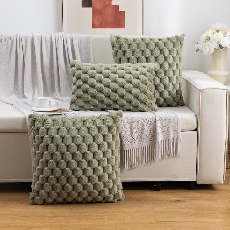 Κάλυμμα μαξιλαριού Snowflake velvet — σειρά Snowflake velvet, ύφασμα Snowflake velvet, σύγχρονος μινιμαλισμός, για σαλόνι