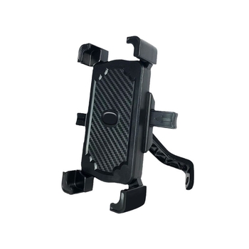Mootorratta ja jalgratta telefonihoidik nelja klambriga kinnitusega, pöörlev hoidik, ABS-plastik, ühilduv tagaspeegli ja rooliga, löögikindel