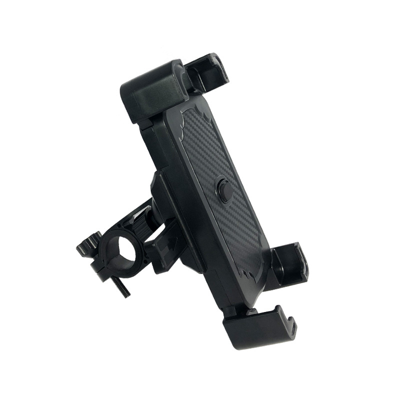 Mootorratta ja jalgratta telefonihoidik nelja klambriga kinnitusega, pöörlev hoidik, ABS-plastik, ühilduv tagaspeegli ja rooliga, löögikindel