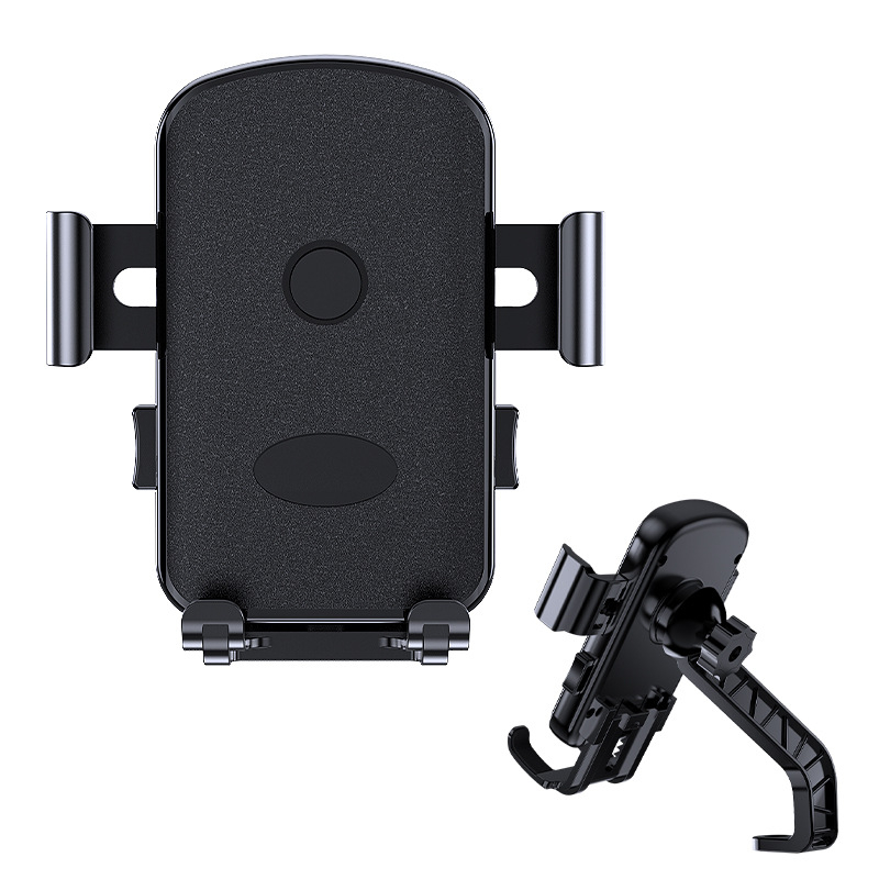 Mootorratta ja jalgratta telefonihoidik nelja klambriga kinnitusega, pöörlev hoidik, ABS-plastik, ühilduv tagaspeegli ja rooliga, löögikindel