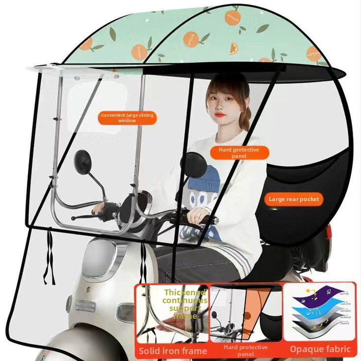 Respect päikesesirms elektrilistele sõidukitele – manuaalne avamine, täiskasvanutele, 1,2 kg