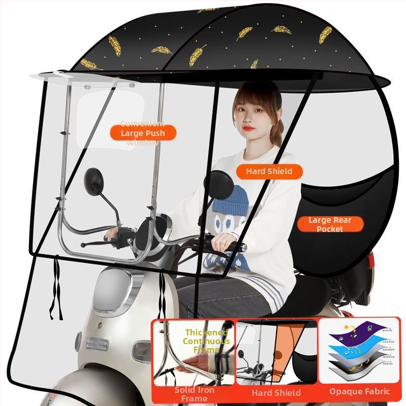 Respect saulės skėtis elektriniams transporteriams – rankinis atidarymas, suaugusiems, 1,2 kg