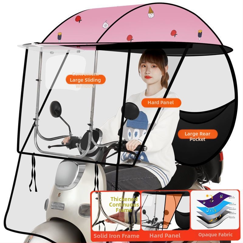 Respect saulės skėtis elektriniams transporteriams – rankinis atidarymas, suaugusiems, 1,2 kg