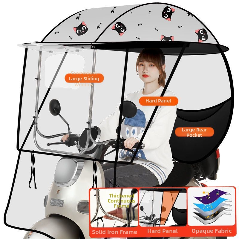 Respect saulės skėtis elektriniams transporteriams – rankinis atidarymas, suaugusiems, 1,2 kg