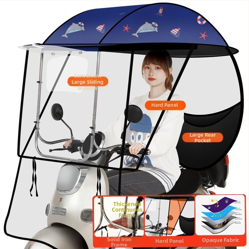 Respect saulės skėtis elektriniams transporteriams – rankinis atidarymas, suaugusiems, 1,2 kg