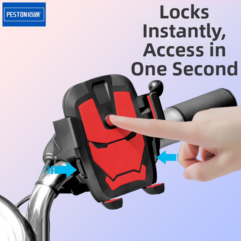 Držiak na telefón pre elektrické bicykle a motocykle – plastový držiak, prispôsobiteľný, značka PESTON/Baitong