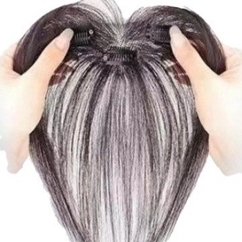 Парикова част с естествени челни кичури – човешки коси, ръчно плетено, права, може да се боядисва и да се къдри