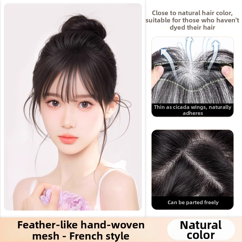 Juuksepikendus frontaalse lõikega – ehtne inimjuuksed, käsitöö, sirge, värvitav ja permitav