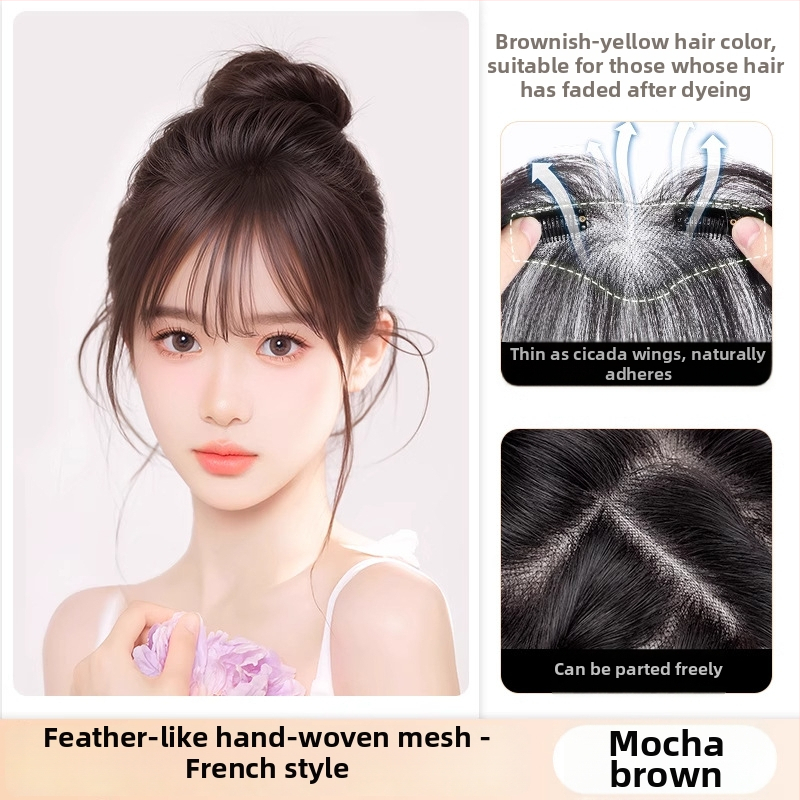 Juuksepikendus frontaalse lõikega – ehtne inimjuuksed, käsitöö, sirge, värvitav ja permitav