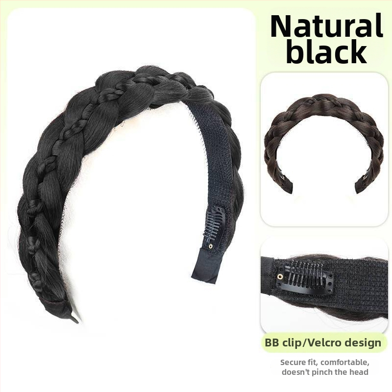 Magnetinė žuvies kaulo pynė peruka, vieno gabalo sintetinių plaukų, anime cosplay stilius, modelis CX006 Magnetic Princess Braid, veido formavimas ir apimties suteikimas