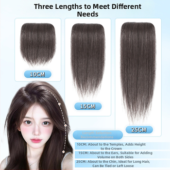 Topper iš tikrų žmogaus plaukų, tiesus, vienos dalies kempinė pagalvėlė, nedažomas, Modelis: Real Hair Sponge Pad Hairpiece, Kilmės šalis: Henan