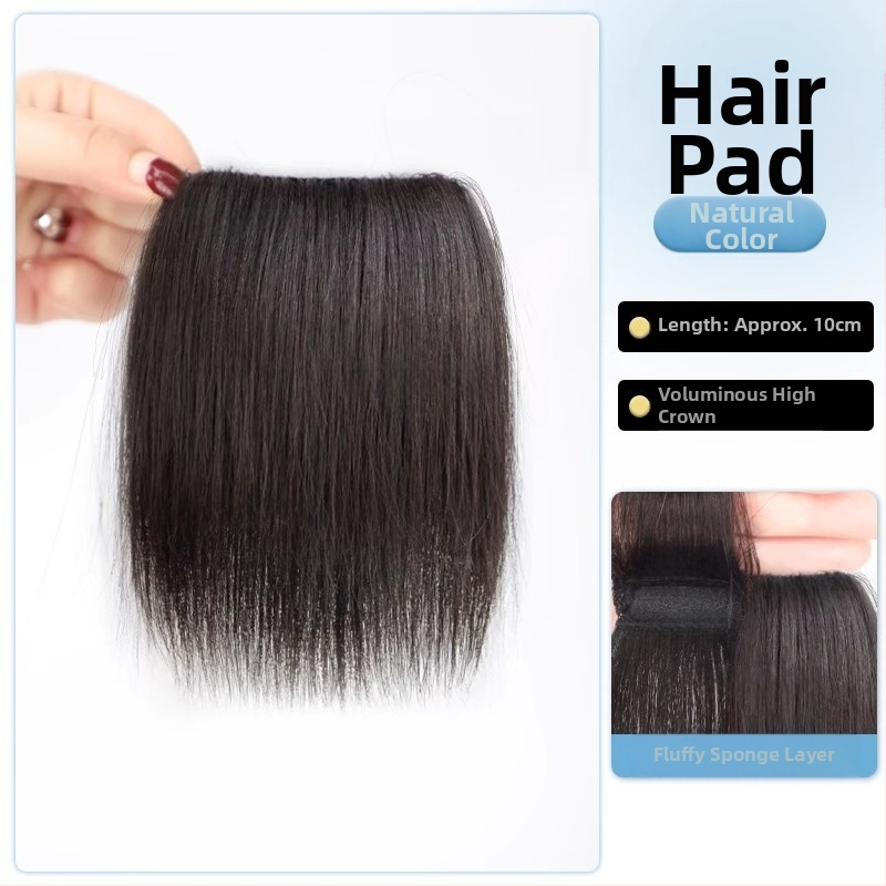 Topper iš tikrų žmogaus plaukų, tiesus, vienos dalies kempinė pagalvėlė, nedažomas, Modelis: Real Hair Sponge Pad Hairpiece, Kilmės šalis: Henan