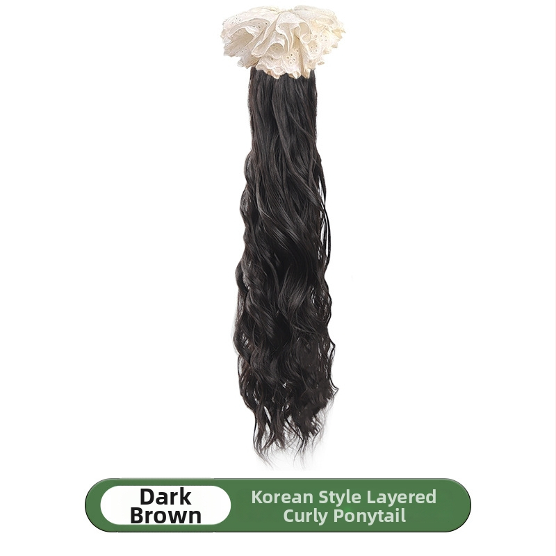 Ponytail perukas su klipu, korėjietiško stiliaus, aukštos temperatūros pluoštai, netinka karštam dažymui, tinka visiems odos tonams