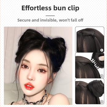 Katės ausų plaukų segtukas, trumpa peruka, korejiečių stilius, atspari šilumai viela