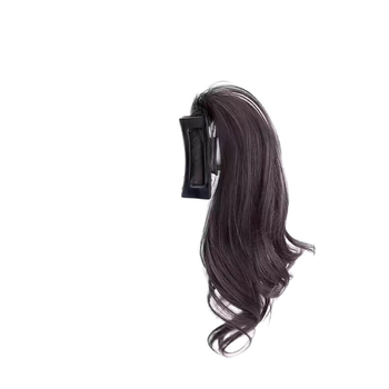 Ponių uodegos parukė su Shark Clip, garbanotos krioklio bangos, plaukų medžiaga: aukštos temperatūros viela