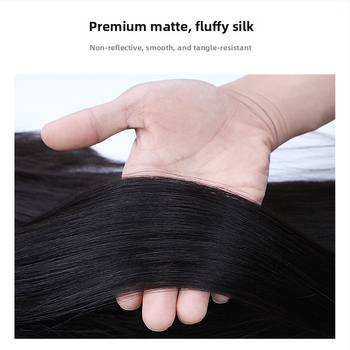 Klipų parūka, natūralus stilius, Grab Chicken Feather Balls modelis, karščiui atsparus vielas (Modelis: Grab Chicken Feather Balls; Medžiaga: karščiui atspari viela; Dažymas: netinkamas karštam dažymui; Efektas: formos keitimas)