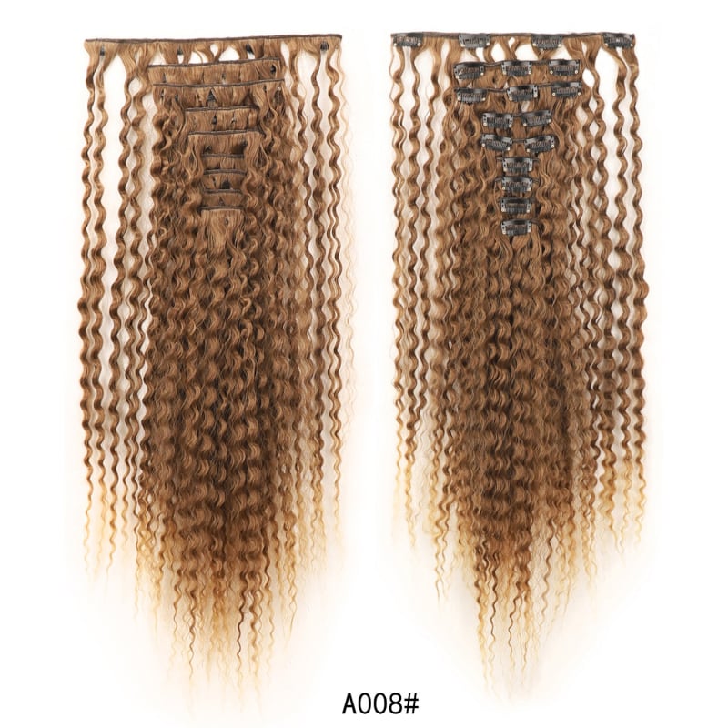 JC9 Plaukų klipsų rinkinys su garais garso plaukų prailginimais, šilko plaukai, modelis 9pjc24, moterims, apdorojimo technologija: mechanizmas, be dažymo ar perm