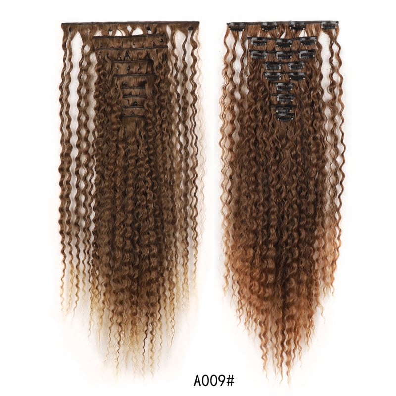 JC9 Plaukų klipsų rinkinys su garais garso plaukų prailginimais, šilko plaukai, modelis 9pjc24, moterims, apdorojimo technologija: mechanizmas, be dažymo ar perm