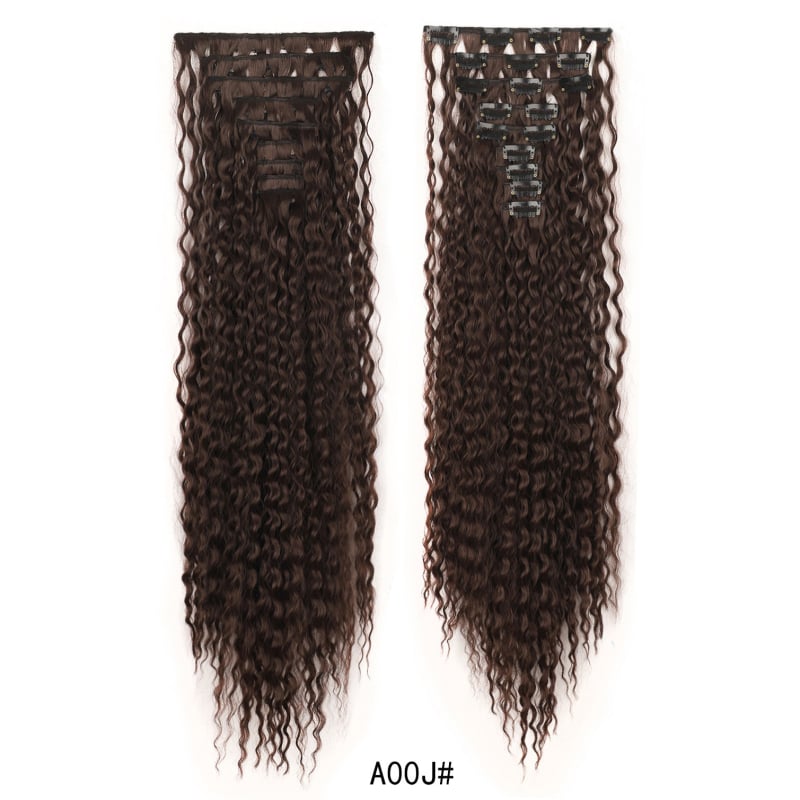 JC9 Plaukų klipsų rinkinys su garais garso plaukų prailginimais, šilko plaukai, modelis 9pjc24, moterims, apdorojimo technologija: mechanizmas, be dažymo ar perm