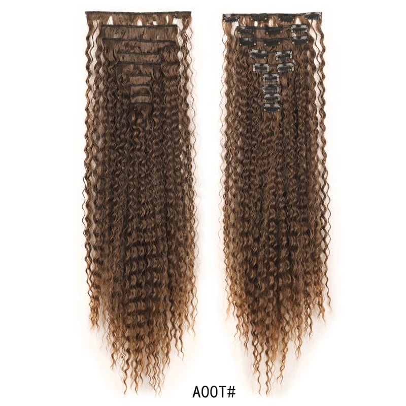 JC9 Plaukų klipsų rinkinys su garais garso plaukų prailginimais, šilko plaukai, modelis 9pjc24, moterims, apdorojimo technologija: mechanizmas, be dažymo ar perm