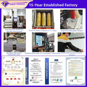 FRP átlátszó világító csempe függőtetőhöz — korrózióálló, vastagság 1,0–4,0 mm, egyedi igényre
