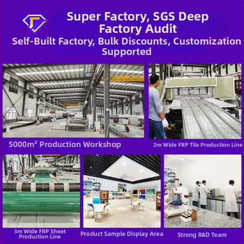 FRP átlátszó világító csempe függőtetőhöz — korrózióálló, vastagság 1,0–4,0 mm, egyedi igényre