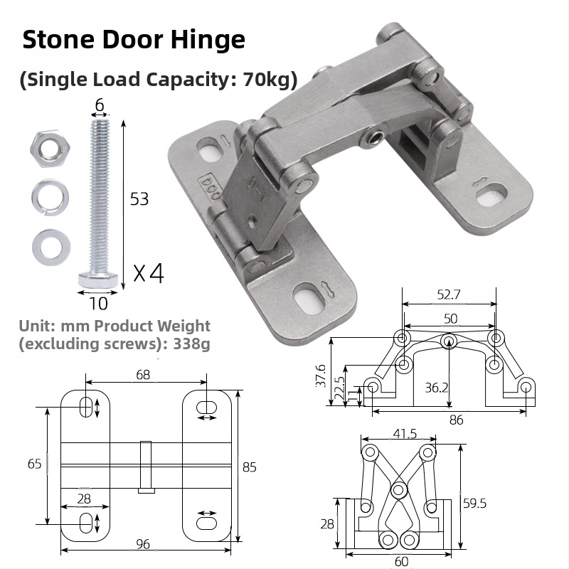 Akmens durų vyris — nerūdijančio plieno, modelis 2025.5.13, skirtas priešgaisrinės įrangos dėžei, paslėptoms durims ir šachtoms