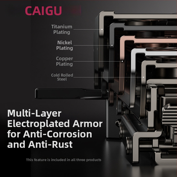 Drabužių spintos durų vyriai su trimis sekcijomis amortizatoriumi, reguliuojamas hidraulinis mechanizmas, modelis CG-T9, šaltai valcuotas plienas, 1 mm storis, elektroplakavimas