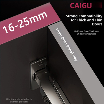 Drabužių spintos durų vyriai su trimis sekcijomis amortizatoriumi, reguliuojamas hidraulinis mechanizmas, modelis CG-T9, šaltai valcuotas plienas, 1 mm storis, elektroplakavimas