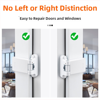 Top valley 1f3c07-svorio durų vyrių rinkinys PVC langams/durims, cinko lydinys, įprastas storas vyrius, dažyta danga